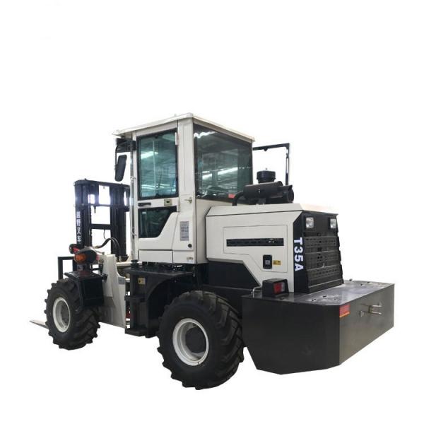 Quality White 6000kg Off Road Forklift With 4 Cylinder Engine 1 Year Warranty for sale