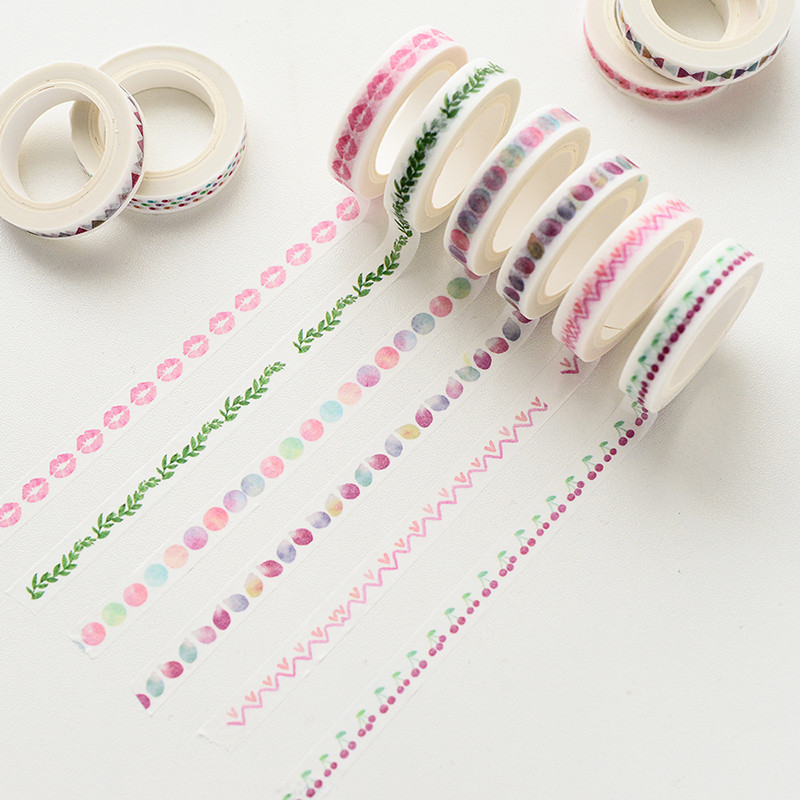 China Colorful Custom Printed Washi Tape for Stationary, DIY Self Adhesive Washi Tape for sale