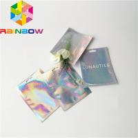China Clear Front Foil Pouch Packaging Custom Hologram Rainbow Foil Smell Proof Mylar Bag factory