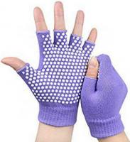 China Pilates Dance Non Slip Yoga Gloves Cotton Silicone Beads Training Workout factory