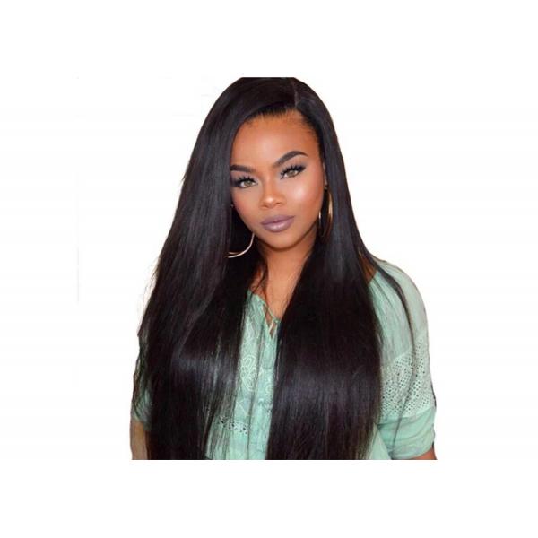 Quality Black Long Straight Full Lace Front Wigs Human Hair Without Shedding Or Tangling for sale