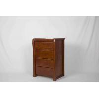 China Handcrafted Home Wood Furniture 4 Drawer Nightstand With Walnut Brown Stain factory