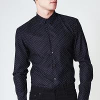 China Company Adult Business Casual Long Sleeve Shirts / Office Dress Shirts For Men factory