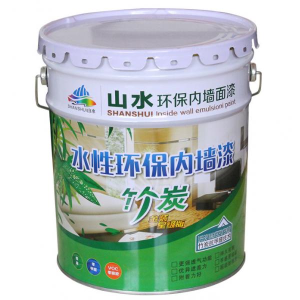 Quality Printed Coated 5 Gallon 20 Liter Painted Metal Pails With Flower Edge Lid for sale