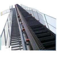 Quality Large Angle Corrugated Belt Conveyor Blue Tilt Solid Durable for sale
