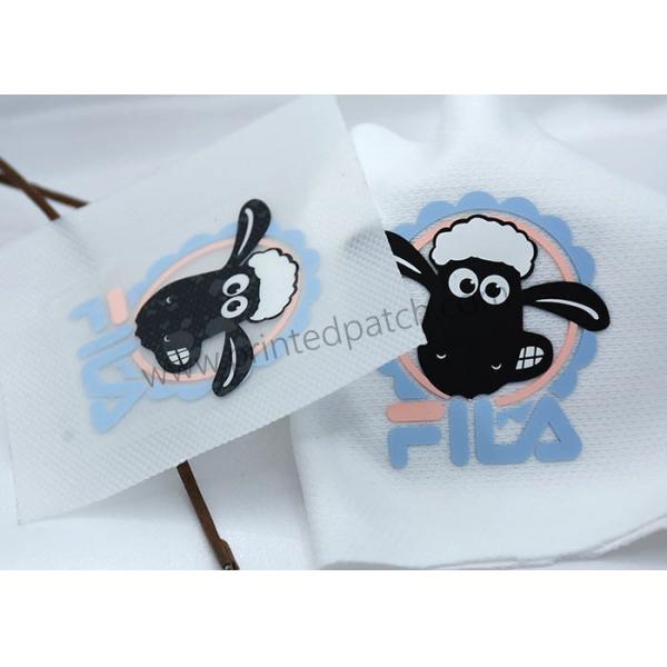 Quality Embossed 2D Sheep Heat Transfer Clothing Labels SGS Approval for sale