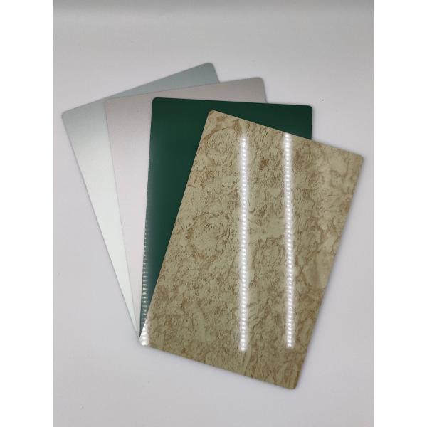 Quality Stone Grain Surface Interior ACP Sheet 1220mm Width Metallic Polyester Coating for sale