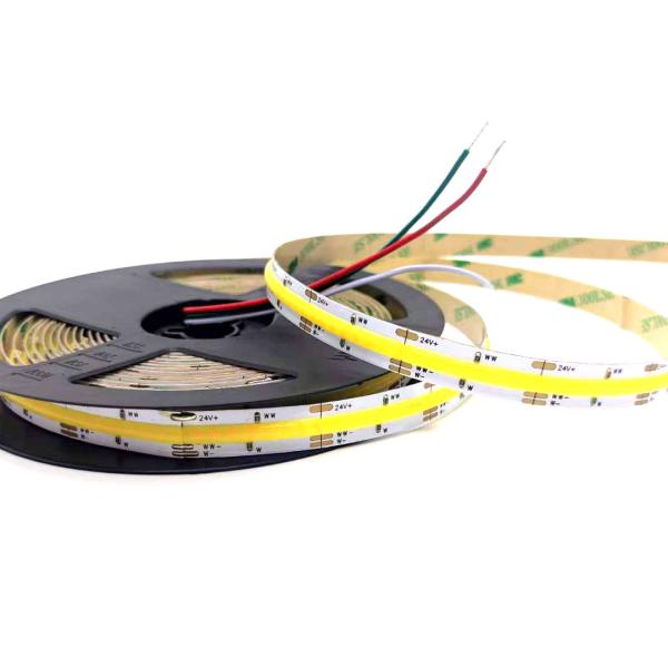 Quality 180 Degree Bicolor Led Strip DC 24V CCT COB LED Strip Dimmable 2700k for sale