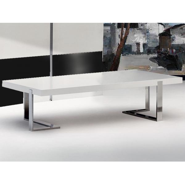 Quality Plank  Marble Top  Nordic Rectangular Coffee Table  Stainless Steel Base for sale