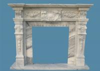 China China marble Classic Grey Marble Fireplace Surround Heat Resistance For Decoration factory