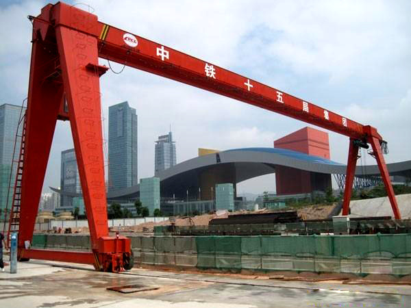 China 1- 32 ton MH model rail mounted single girder gantry crane with elctric hoist factory