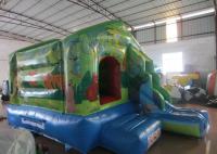 China Small jungle inflatable jump house combo mini inflatable bounce with slide for kids under 7 years factory
