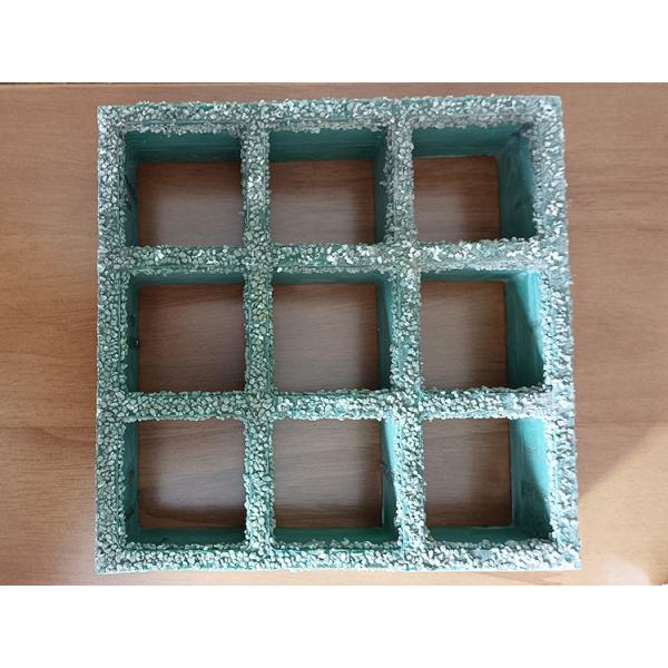 Quality Green Fiber Glass Material 38*38*38mm Thickness Sanded Frp Grating Anti-Slip for sale