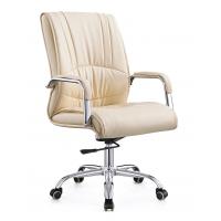 China Trendy Executive Style Spinning Desk Chair , Mid Back Leather Office Chair factory