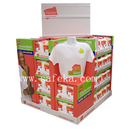China Corrugated Cardboard Pallet Display stand for T-shirts for sale