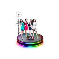 China Tempered LED Glass 360 Camera Booth 360 Photo Booth With Ring Light Selfie Holders for sale