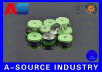 China 20mm Green Aluminum Flip Off Cap For 10mL Chemistry Pharmaceutical Vials / Bottle vial flip off caps factory