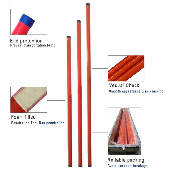 Quality Insulation Epoxy Fiberglass Tube / Foam Filled Fiber Glass Tubing for Live Line Tools for sale