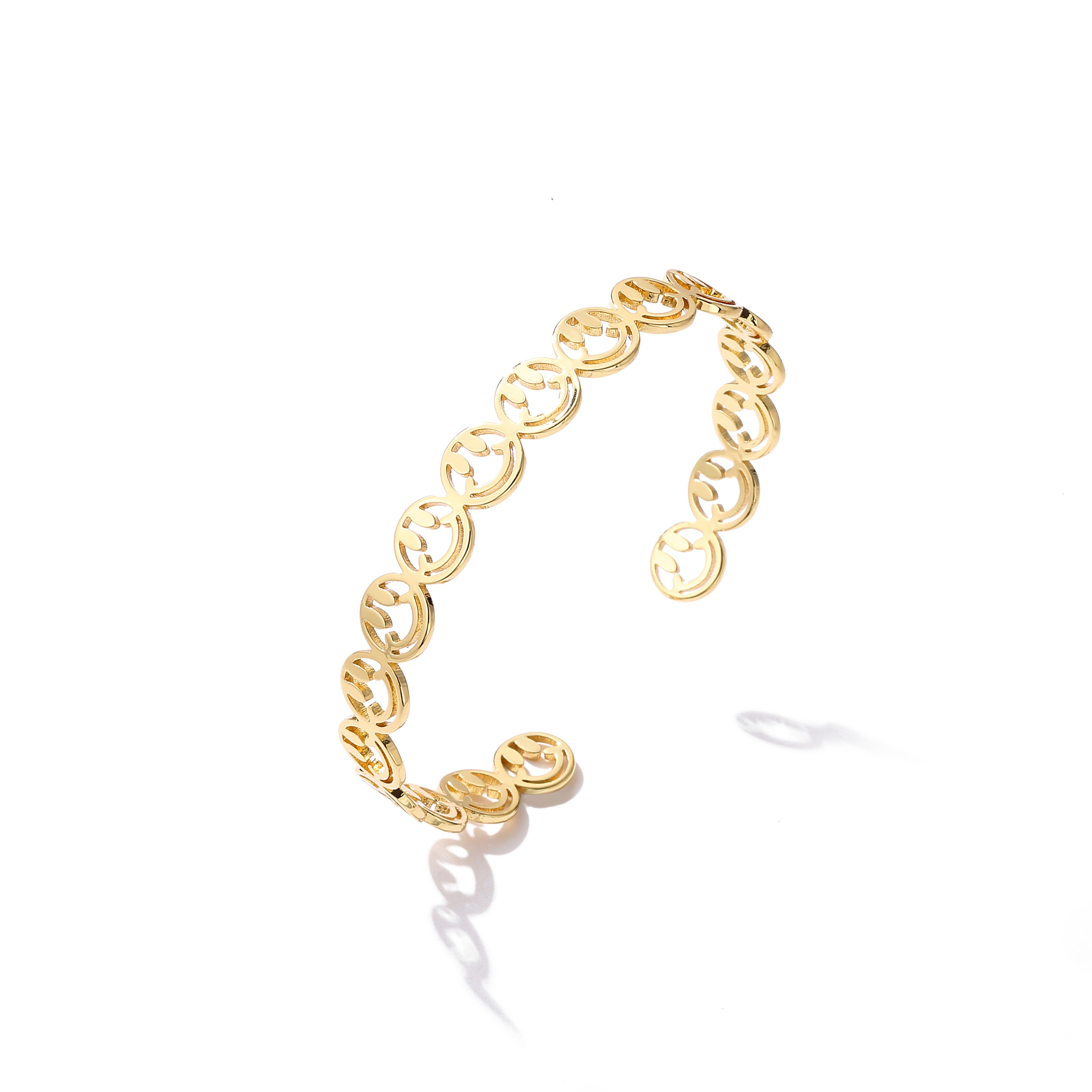 China Luxury Diamond 18K Gold Chain Link Bracelet Eco Friendly Copper Gold Plated Bangles factory