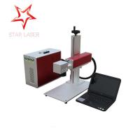 China Wooden Craft Mini Fiber Laser Engraver , Red Portable Laser Marking Machine factory