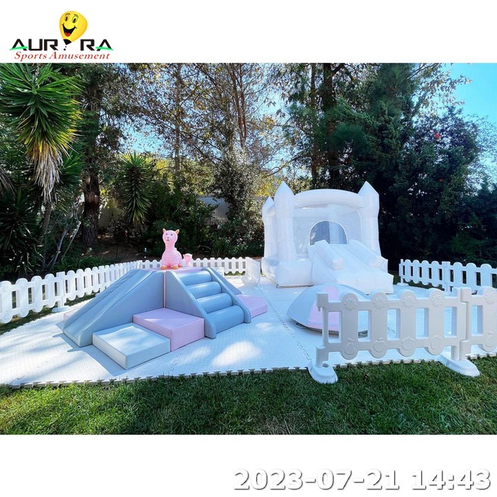 China kids playground Wholesale soft play white slide area indoor for ball pit factory