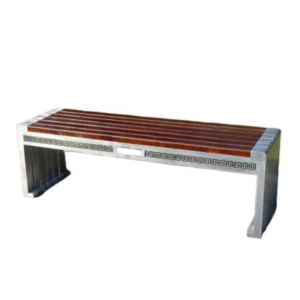 Quality WPC Begonia Wooden And Metal Garden Bench With Stainless Steel Frame for sale