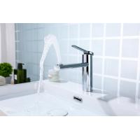 Quality Polish Chrome Single Hole Bathroom Faucet With Pop Up Drain for sale