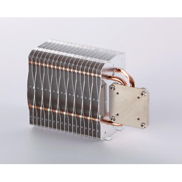 Quality 6 Piece Copper Heat Pipe Heatsink Two Rows Fins with Antioxidant Treatment for sale