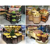 China Wrought Iron Fruit And Vegetable Rack for supermarket Powder coating factory