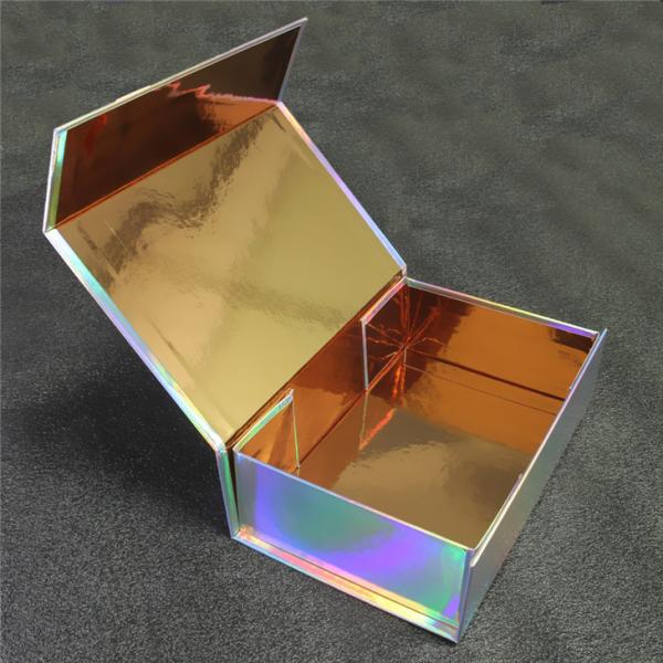 Quality Custom Color Printed Iridescent Holographic Box For Gift Packaging for sale