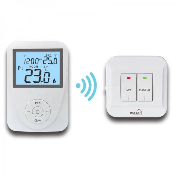 Quality Electronic Radio Frequency Digital Room Thermostat for Boiler White CE for sale