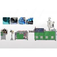china Single Wall PVC Plastic Corrugated Pipe Extrusion Line With Ring Groove Structure