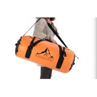 China 60L Orange Waterproof Travel Bags 600D Sports Duffel Bag Holdall Shoulder factory