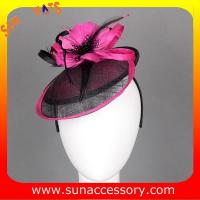 China 0907 Elegant design sinamay fascinators hats for ladies  ,Fancy Sinamay fascinator  from Sun Accessory factory