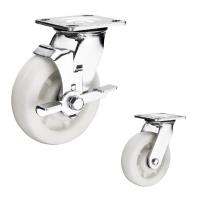 Quality 400kg Loading 4" Nylon Heavy Duty Casters With Side Brake Wholesale for sale