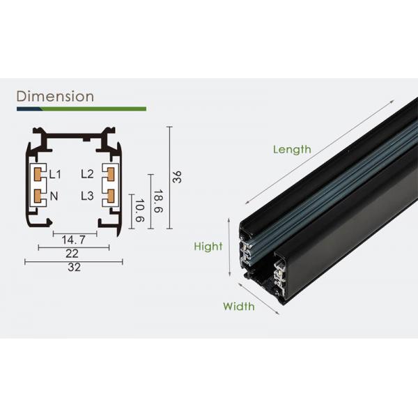 Quality CE RoHS Track Lighting Rail System 0.5m 1m 1.5m LED Track Light System for sale