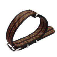 Quality 26mm Stripe Nylon Strap Watch Bands Colorful Polished Buckle for sale