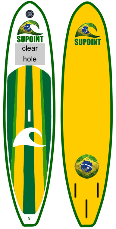 China Green Inflatable SUP Board SUP11' Inflatable Fishing Sup With LOGO Customized for sale