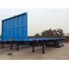 China 40 feet,3 axles,leaf spring suspension,twin tires,Log holder Carbon Steel Flat Bed Container Semi-Trailer  9453TJZPL factory