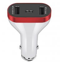 China 3.1A 3 Ports USB Car Charger Adapter Type C 30W Eco Friendly factory