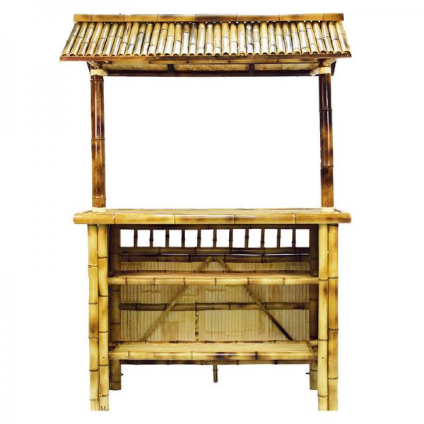 Quality 220x160cm Tiki Bar Bamboo Bench Bar With Waterproof Roof Chairs Outdoor for sale