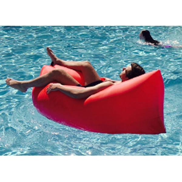 Quality Outdoor Folding Pink Inflatable Air Bag Chair For Beach Rentals 260 * 70CM for sale