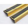 China NLP20 Matt Gold Aluminum Anti Slip Stair Nose Brace With 41mm x 20mm x 2.7m factory