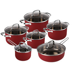 Quality Hot Selling 12pcs Stainless Steel Cookware Set Cooking Tornado Pots And Pans for sale