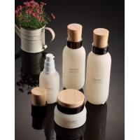 Quality 100ml Round Glass Cosmetic Lotion Bottles Skin Care Packaging Good Sealing for sale
