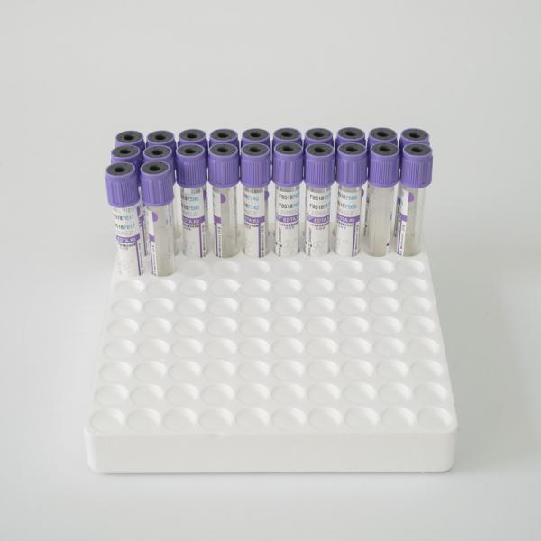 Quality 2ml K2 EDTA Vial Glass Plastic Purple Top Blood Collection Tube CE Mark for sale