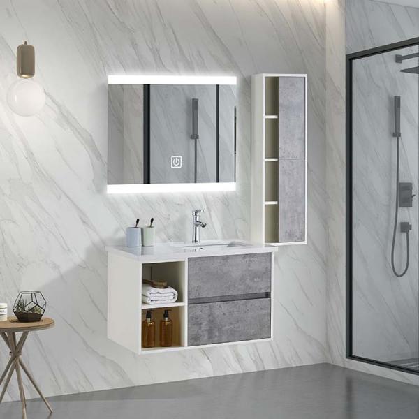Quality Combined Bathroom Vanity Cabinets 24 To 48 Inches Bathroom Cabinets With Mirror for sale