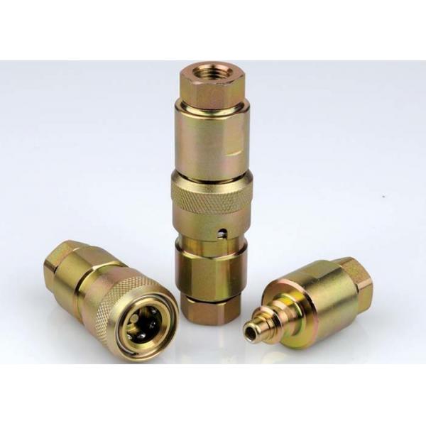 Quality Poppet Valve High Pressure Hydraulic Couplings , Chrome Three High Pressure Fittings for sale