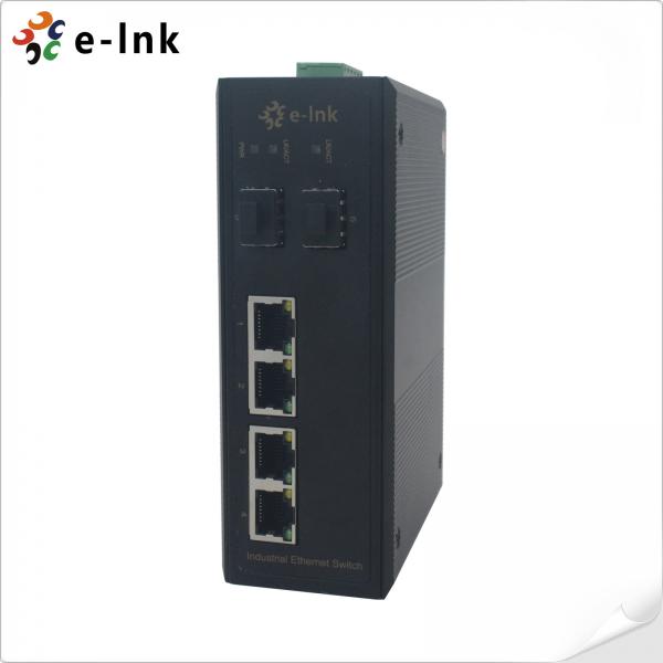 Quality Industrial 4-Port 10/100/1000T 802.3at PoE+ Switch With 2-Port 100/1000X SFP for sale