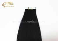 China 24&quot; Long Straight Hair Extensions - 60 CM Jet Black #1 Tape In Remy Human Hair Extensions 2.5 Gram X 20 Pieces For Sale factory